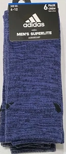 Adidas Herren Superlite 6 Paar Crew Socken blau/grau - Bild 1 von 2