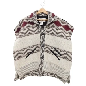 Diesel Women's Wool Blend Aztec Knit Sleeveless Cardigan Vest - Picture 1 of 5