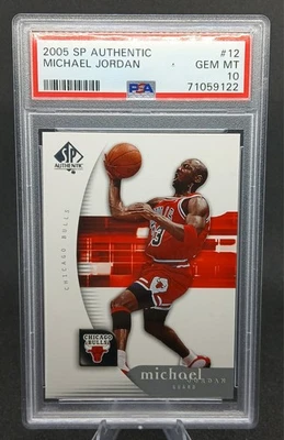 MICHAEL JORDAN 2005 SP подлинный #12 PSA 10 Chicago Bulls MVP HOF GOAT низкий поп - Изображение 1 из 3