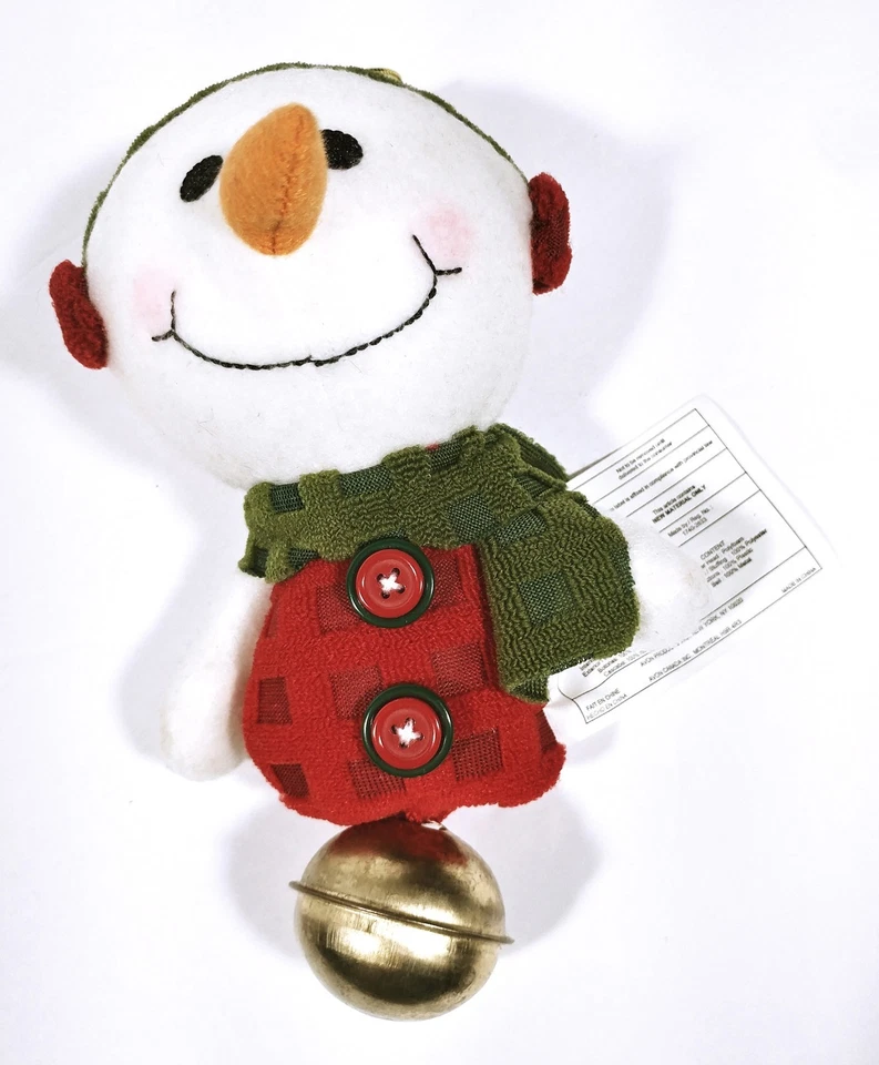 Percha de puerta de muñeco de nieve de Navidad vintage Avon 2011 ¡adorno de campana en bolsa! Foto 1 de 4