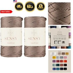 Polyester Rope Macrame Cord Crochet Thread for Knitting Bags Jewelry 2 Skeins - Picture 1 of 10