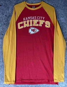 Kansas City Chiefs Shirt Adult XS NFL Team Apparel Sleepwear Logo Long Sleeve - Picture 1 of 5