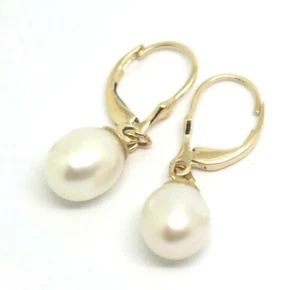 Kaedesigns New 9ct Yellow Gold 11mm x 8mm White Pearl Continental Clip Earrings - Bild 1 von 4