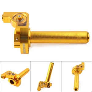 7/8'' Motor Handlebar CNC Hand Grip Twist Throttle Accelerator Universal Gold - Picture 1 of 9