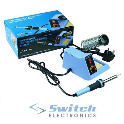 48W Temperature Adjustable Soldering Iron Station + Stand Solder Tool • 14.95£