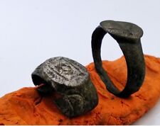  Ancient Roman bronze Ring Vintage antique ARTIFACT Viking 2pcs
