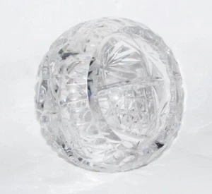Cut Crystal Tilted Ball Ashtray Beautiful European Cut Crystal - Picture 1 of 9
