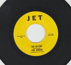 COUNTRY ROCKER 45 - PAUL JOHNSON - LIKE AN ECHO -HEAR-  1964 INDIANA JET