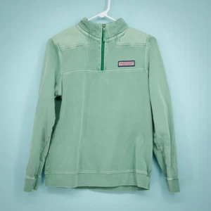 Vineyard Vines Size Large L Shep Shirt Zip Green Long Sleeve Knit Sweatshirt - Picture 1 of 6