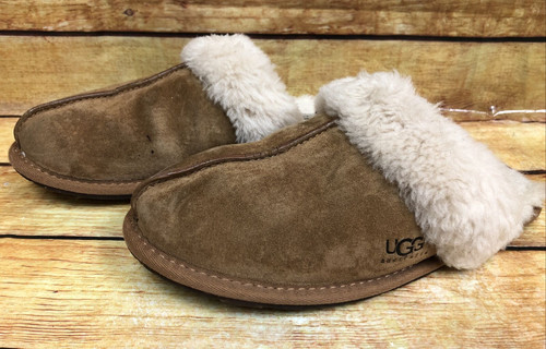 UGG Australia 5661 Pantofole a graffi castagno shearling slides donna 8 39