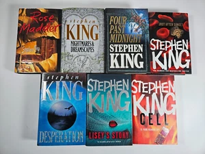Stephen King 7 Hardback Bundle Rose Madder Lisey's Story Cell Four Past Midnight - Picture 1 of 16