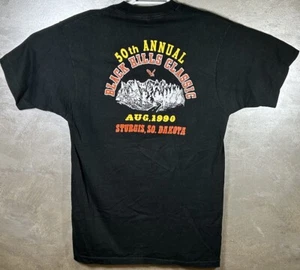 Sturgis Classic Black Hills Motorcycle Rally T-Shirt Single Stitch L VTG 1990 - Picture 1 of 12