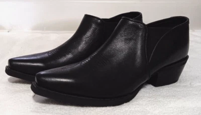 Botas al tobillo Rawhide By Abilene I-5070 para mujer de cuero negro 8M Foto 1 de 4