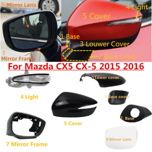 Side Mirror Signal Light Lower Base Cover Cap Frame For Mazda CX-5 2015 2016