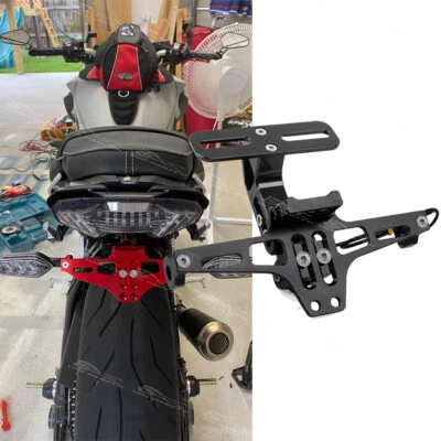 For Yamaha FZ07 FZ09 FZ10 Motorcycle License Plate Tail Tidy Fender Holder w/LED - Image 1 of 4