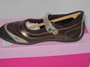 New Jumping Jacks Balleto Gloria Girls Size 3.5 Mary Janes Brown Gold Copper - Picture 1 of 1
