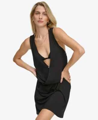 NUEVO CON ETIQUETAS Calvin Klein Para Mujer Sobrepelliz Espalda Corredora Túnica Natación Encubrimiento Talla S/M $50 8B617 Foto 1 de 4