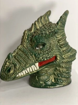 Stain Master Dragon Sculpture Votive with glass eyes. - Image 1 of 4