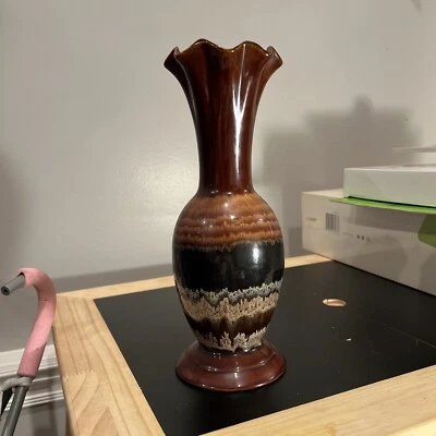 Royal Haeger Vintage Mid Century Drip Glaze Art Pottery Vase 12" - Image 1 of 4