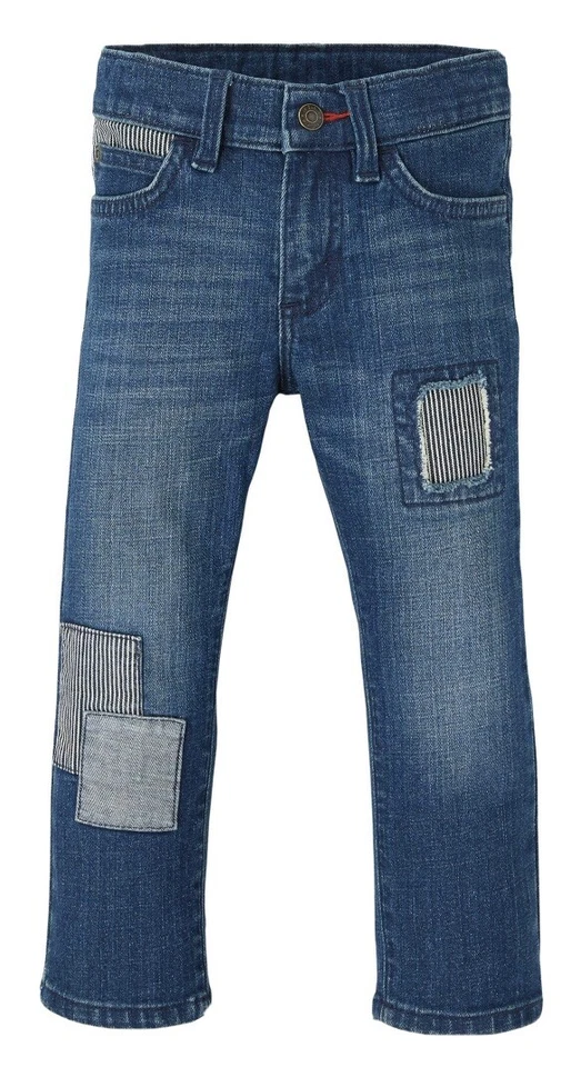 Wrangler Boys Toddler Slim Straight Patch Jean Reinforced Knee 4T