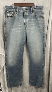 Diesel Industry Men’s Jeans RR55 36x34 Button Fly Made In Italy 100% Cotton - Picture 1 of 9