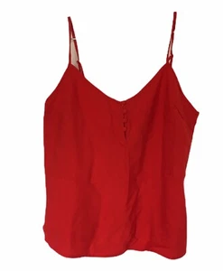 Sass Tarva Button Cami Red Singlet Summer Camisole Top Size 8 & 18 Avail NEW - Picture 1 of 4
