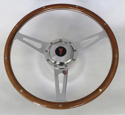New! 1969-1993 Pontiac GTO Firebird LeMans 9 Hole Wood Steering Wheel 15" - Image 1 of 4
