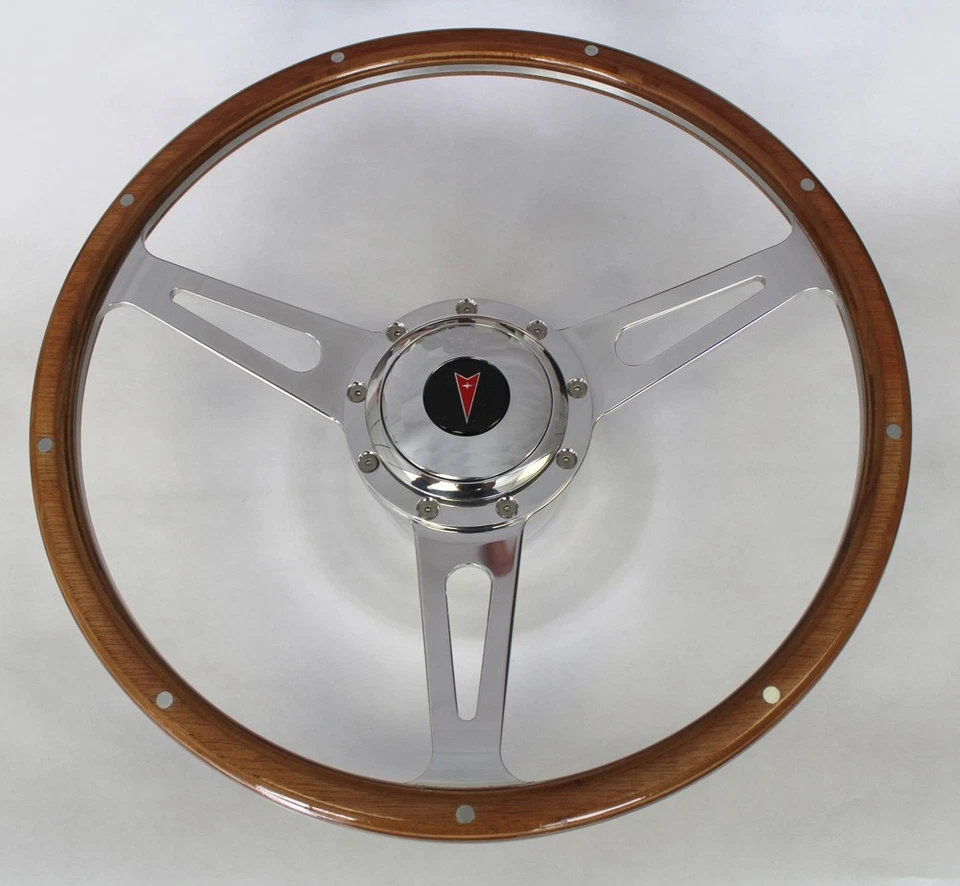 New! 1969-1993 Pontiac GTO Firebird LeMans 9 Hole Wood Steering Wheel 15" - Image 1 of 4