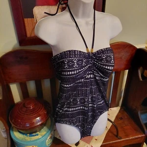 Chaps Mujer talla 12 Traje de baño de encaje negro de una pieza - Imagen 1 de 4