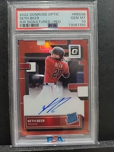 2022 Donruss Optic Rated Rookies Auto Red #RRS-SB Seth Beer /60 PSA 10 POP 2 - Bild 1 von 4