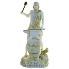 Statua del dio greco antico Efesto alabastro 7" - 18 cm mitologia in marmo fuso