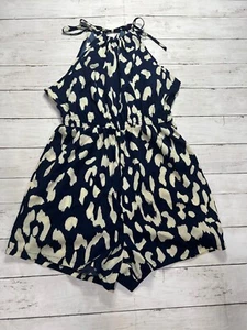 Unbranded Womens Halter Neck Sleeveless All Over Print High Waist Romper Size: L - Picture 1 of 10