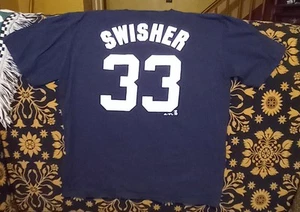 Vtg New York Yankees SWISHER 33 Majestic short sleeve T-shirt Size XL - Picture 1 of 3