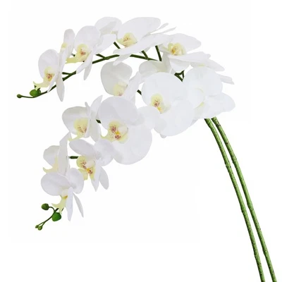 Htmeing 38 Pulgadas Artificial Phalaenopsis Flores Ramas Tacto Real (No Seda... Foto 1 de 4