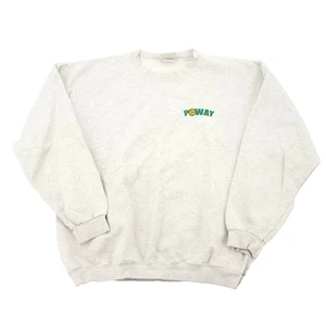 Felpa Vintage Hanes Ultimate Cotone Poway Pallavolo Grigio XL Made in Mex - Foto 1 di 4