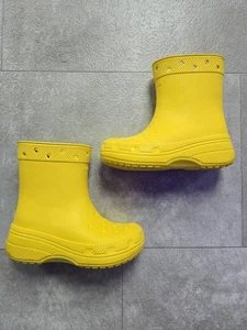 BOTAS DE LLUVIA NIÑOS CROCS UNISEX GOMA AMARILLA IMPERMEABLES TALLA 1 - Imagen 1 de 8