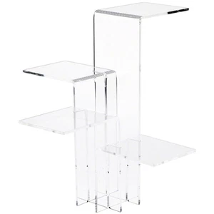 Plymor Clear Acrylic Quick Connect 4-Shelf Riser, 12.375" H x 12.25" W x 12.25"D - Picture 1 of 1