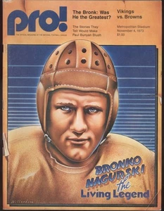 1973 Minnesota Vikings vs Cleveland Browns Game Program Bronko Nagurski on Cover - Picture 1 of 1