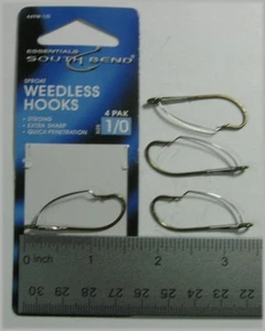 Ganchos sin malezas South Bend 449W-1/0 con cuchara talla 1/0 (4 paquetes) - Imagen 1 de 1