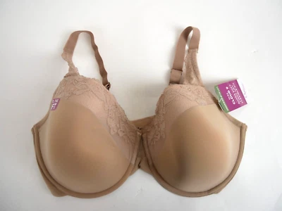 Olga Plus Size Cloud 9 Underwire Contour Lace Bra  42DD NEW Toasted Almond - Image 1 of 4
