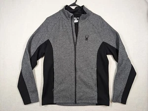 Spyder Constant Stryke Jacket Mens M Medium Gray  Full Zip Mock Neck Midweight - Picture 1 of 15