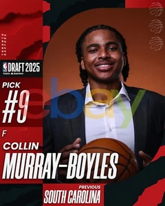 Collin Murray-Boyles 2025 Draft Day Collage Toronto Raptors 8x10 NBA Photo - Picture 1 of 1