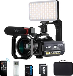 ORDRO AC3 Camcorder Video Camera 4K 1080P 60FPS IR Night Vision Camcorder - Picture 1 of 9