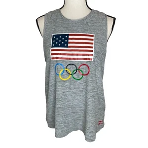 Camiseta sin mangas TEAM APPAREL EE. UU. Juegos Olímpicos para mujer mediana gris jaspeado - Imagen 1 de 8