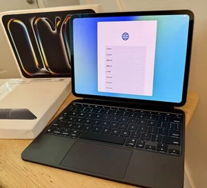 Apple iPad Pro M4 11-inch 256GB Wi-Fi + Cellular Space Black BUNDLE + Magic Key - Picture 1 of 7