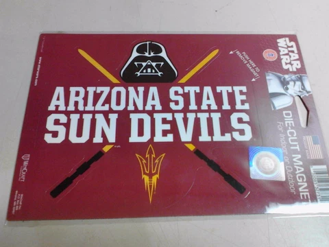 NCAA ARIZONA STATE / STAR WARS DIE-CUT MAGNET 6"X 7" BRAND NEW NIP NICE ! Cover