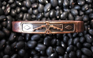 Bracelet oiseau tonnerre Ildanach en cuivre massif fait main - Photo 1/5
