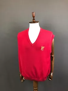 Chemise Lacoste Sleeveless Pullover Cotton Men Size 6 Red - Picture 1 of 12