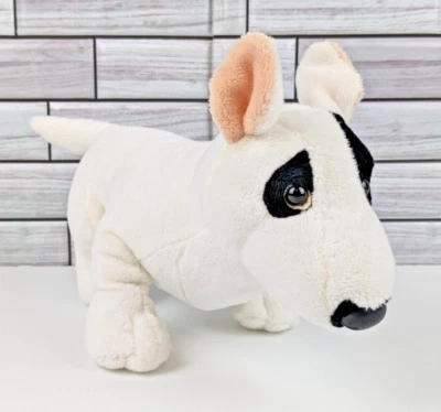Ganz Webkinz Bull Terrier Stuffed Plush Bean Toy White Black Eyes No Code - Image 1 of 4