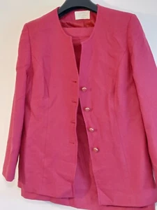 Eastex Heirloom Collection Women's Red Wool Skirt Suit Size 14,Used Vgc  - Picture 1 of 10